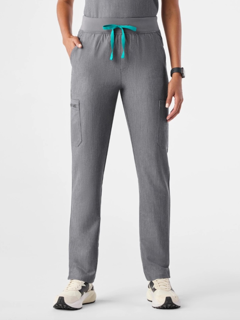 FIGS High Waisted Slim, Graphite, L
